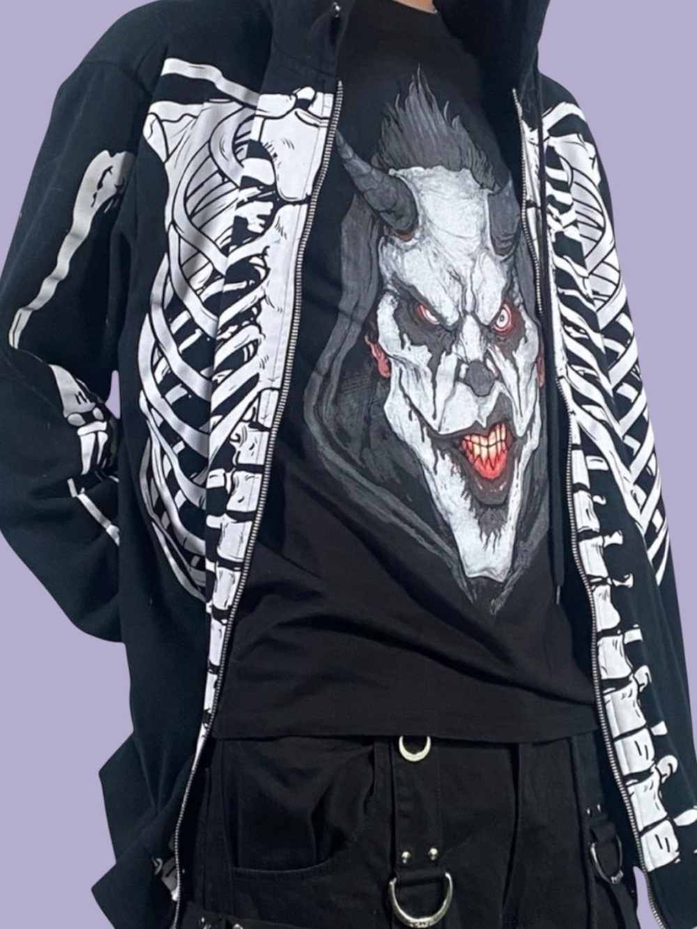 2 FOR $28 | Early 2000s Killer Clown Black Graphic Horror Tee